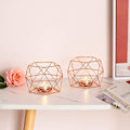Miniatyrbillede 4 af 5: Tealysholder - 2 stk. Tealysholder i Rosaguld Geometrisk
