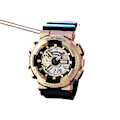 Miniatyrbild 2 av 5: Trendig Elektronisk Klocka för Manliga Studenter Koreansk Enkel Mode Pojk Ungdom Luminous Multifunktionell Elektronisk Klocka Electroplated bright gold