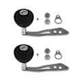 Pikkukuva 3 / 5: Universaali kalastuskelan kahva vasen / oikea Baitcasting-keloille (musta+hopea) (2 kpl)