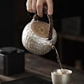 Miniatyrbild 4 av 4: Förgylld Silver Tekanna Handfiltrerad Tekanna Keramik Kung Fu