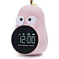 Miniatyrbild 1 av 5: Barnalarmklocka för flickor, Päronalarmklocka med Snooze-funktion, Sovträning för småbarn, Klocka för sovrum, hemmakontor Pink