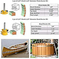 Miniatyrbillede 3 af 5: 2 stk. 1/4'' Skaft T-spor Fræser Sæt Karbid Tunge Spor