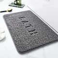 Miniatyrbillede 1 af 5: Hukommelsesskum Bademåtte 40*60cm Absorberende Super Blød Blød Antislip Koralsamt Badeværelsesmåtte Dark gray 40*60CM