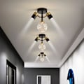 Miniatyrbild 3 av 5: 3-ljus 24 cm Globe Design Flush Mount Lampor Metall Glas