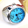 Miniatyrbillede 2 af 5: Unik Rund Elastisk Kvarts Finger Ring Ur Dame