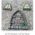 Pikkukuva 2 / 5: Miniatyyri Haltioiden Kääpiöiden Koti Ikkuna Ja Ovi Puille Koristelu Puutarha Taide Miniatyyri Käsityö Elfien Hovi
