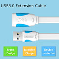 Miniatyrbillede 5 af 5: Vention A52 USB 3.0 M/F Forlængerkabel til Data Synkronisering