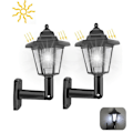 Miniatyrbillede 1 af 5: 2 stk. Solcelle-Væglamper Udendørs Led Retro Sekskantet Lampe