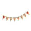 Miniatyrbillede 1 af 5: Kysse Hjerter Burlap Flag Banner Bryllupsbanner