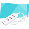 Miniatyrbilde 3 av 8: 2 stk. -i-ett USB-hub 4 porter USB-splitter for bærbar PC 2.0 Datahub Overbelastningsbeskyttelse for Xp/vista/7/8/10