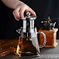 Miniatyrbillede 3 af 4: Tekande, Klar Glas med Rustfrit Stål Indsats, Varmebestandig, Borosilikatglas - 750 Ml