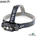 Miniatyrbilde 1 av 5: B34 L2+2*COB LED Hodelykt Bevegelsessensor 4000lm Vanntett