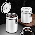 Miniatyrbilde 2 av 5: Sett med lufttette kaffekanne i rustfritt stål, oppbevaringsbeholder for kaffe med skje for kaffe