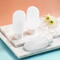 Miniatyrbild 4 av 5: 3-pack 60 ml läckagesäkra plastflaskor för resor, påfyllningsbara, klämbara, presentset