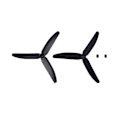 Miniatyrbilde 2 av 5: 1 par 5030 karbonfiber 3-bladet propell for RC