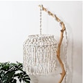 Miniatyrbillede 5 af 5: 40x40cm Boheme Tassel Makrame Væghængende Lampskærm