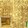 Miniatyrbild 1 av 5: 12-pack Konstgjorda Murgröna Bladväxter 240 LED Fönstergardin Sträng