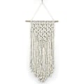 Pikkukuva 1 / 4: 40x70cm Boho-tyyläinen Kudottu Seinävaate Makramee-tapetti Perhoset Beige