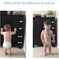 Miniatyrbilde 3 av 5: Barnebeskyttelseslåser, Tinabless Baby Safety Locks med Justerbar Stropp, 3m Lim og Låsesystem