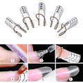 Miniatyrbild 3 av 5: Återanvändbara Nagelkonstförlängningsformar Guide Skydd Nagelspetsar Akryl UV Gel Skydd Fransk Nagelformar