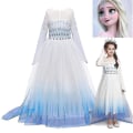 Miniatyrbillede 2 af 4: 2 Elsa Tulleærme Gradient Kostume Børn Piger Performance Fancy Dre 4-5 Years Gradient Blue