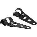 Pikkukuva 2 / 5: Etuvalon kiinnikkeet, moottoripyörän etuvalon asennuskiinnikkeet Fork Racer 28mm-34mm sopii (2kpl musta)