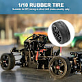 Miniatyrbillede 4 af 5: 4 stk. 1/10 Gummi Dæk Rc Racing Bil Dæk På Vej Hjul Fælg Passer Til Hsp Hpi 9068-6081 Rc Bil Del