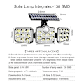 Miniatyrbild 5 av 5: LED Solcellslampa för Vägg 3 Huvuden Rörelsesensor
