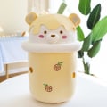 Miniatyrbilde 2 av 5: Leke Kawaii Melke Te Transformert Til Plysj Stoffdyr Dukke Pute Hjem Sofa Dekorasjon Myk Yellow