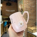 Miniatyrbilde 3 av 5: Søt liten kaffekrus for utendørs melk Sakura krus (rosa)