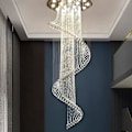 Pikkukuva 3 / 4: LED-kattovalaisin Kristalliriipusvalaisin 200cm Lyhty Ruostumaton Teräs