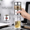 Miniatyrbillede 3 af 3: 400ml Glas Vandflaske Løst Blad Te Si, Sort