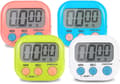 4 stycken magnetiska kökstimer, magnetisk timer med högt alarm för barn