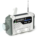 Miniatyrbild 1 av 4: Nödradio AM/FM/NOAA, Handvev Batteridriven Solradio med LED-ficklampa, SOS-larm White
