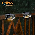 Miniatyrbilde 3 av 5: 4 stk Solcelledrevet Trappetrinnlys 5 LED Vanntette Hage Gjerde