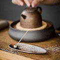 Miniatyrbilde 2 av 5: Røkelseholder Messing Pinne Røkelseholder Røkelsebrenner For Hjem Kontor Yoga Meditasjon (bronse 1 stk