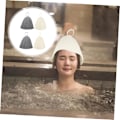 Miniatyrbillede 7 af 8: 4 stk. Filt Brusehætte Hat til Banya Bade Tilbehør Sauna Hatte Russiske Stilfulde Sauna Hatte
