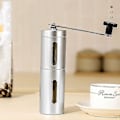 Miniatyrbillede 2 af 3: Sølv Kaffekværn Hånddrevet Rustfrit Stål Bønner