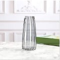 Miniatyrbillede 4 af 5: Blomstervaser, Moderne Til Hjemmedekor, 22cm Klar Glas Dekorativ Vase - Til Hjem, Skrivebord, Bord, Hylde