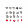 Miniatyrbillede 4 af 5: DIY Charms Armbåndsfremstillingssæt med Afstandsperler, Vedhæng og Tilbehør Red