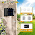 Miniatyrbild 5 av 5: 4-pack Solcellsbelysning för Vägg, Utomhus, 6 LED Solcellsstaketlampor