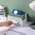 Miniatyrbild 2 av 4: Vevnadsask 1st Vevnadsask Skrivbords Servett Vevnadsask White