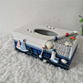 Miniatyrbilde 4 av 5: Trefilboks i tre, kosmetisk vevboks, middelhavsstil, Kleenex-boks