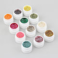 Miniatyrbilde 1 av 5: 12 stk Transparent Glitrende Solid UV Gel Forlengelse Neglekunst