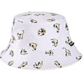 Miniatyrbild 1 av 5: Vändbar Bucket Hat Kvinnor Sommar Solhatt Anti-UV Skydd För Resa Strandvit - Q1