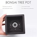 Pikkukuva 5 / 5: 15 kpl 4,7 tuuman kukkaruukkua, neliömäiset muoviset bonsai-harjoitusruukut, kukka- ja mehikasviruukut