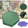 Miniatyrbild 2 av 4: Sandlådsöverdrag Hexagonalt Oxfordduk Tarpöverdrag Snörning