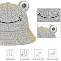 Miniatyrbild 5 av 5: Grodahatt, Solhatt, Bucket Hat för Kvinnor, Groda Bucket Hat, Sommar, Utomhus, Vikbar, Andningsbar, Bucket Hat för Kvinnor, Gratis Frakt