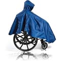 Robust Rollestol Poncho Genanvendelig Fuld Vandafvisende Forreste Hætte Dækning Lynlås Rollestol Kappe