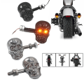 Miniatyrbilde 4 av 5: Punk Skull-formede Blinklys for Motorsykkel Modifisering